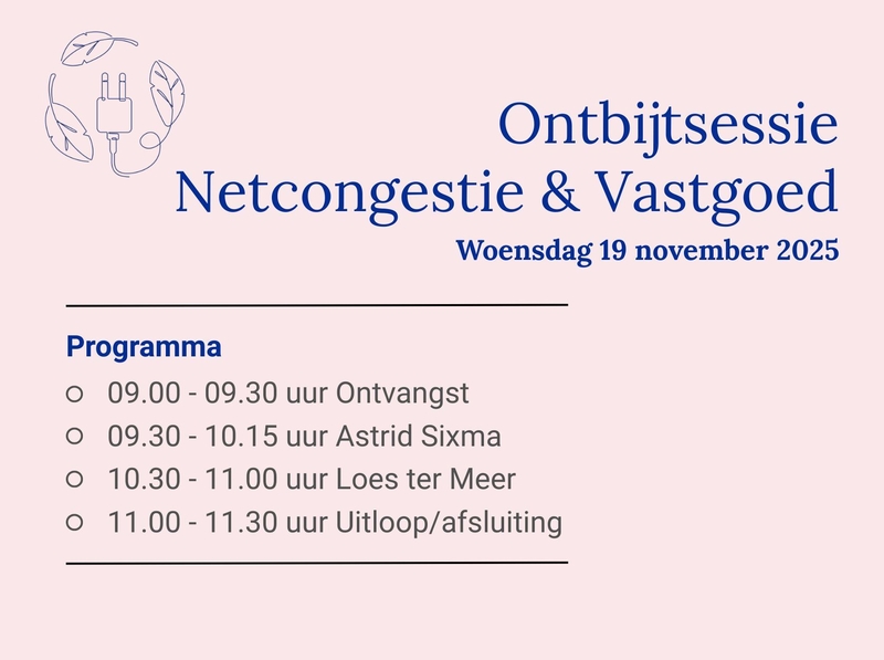 Programma Ontbijtsessie Netcongestie Vastgoed